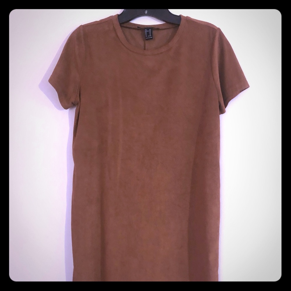 Brown Suede Mini Dress